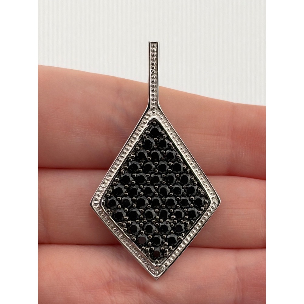 Sterling Silver Black Spinel Pendant